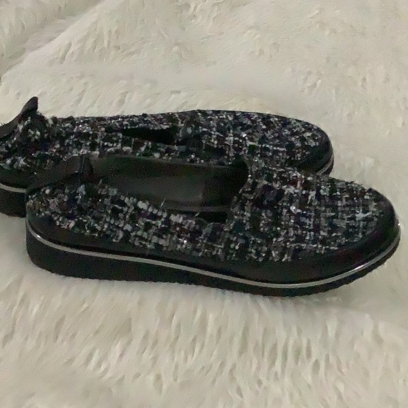 Ron white silver and black loafer shoes size 39 - Picture 4 of 5